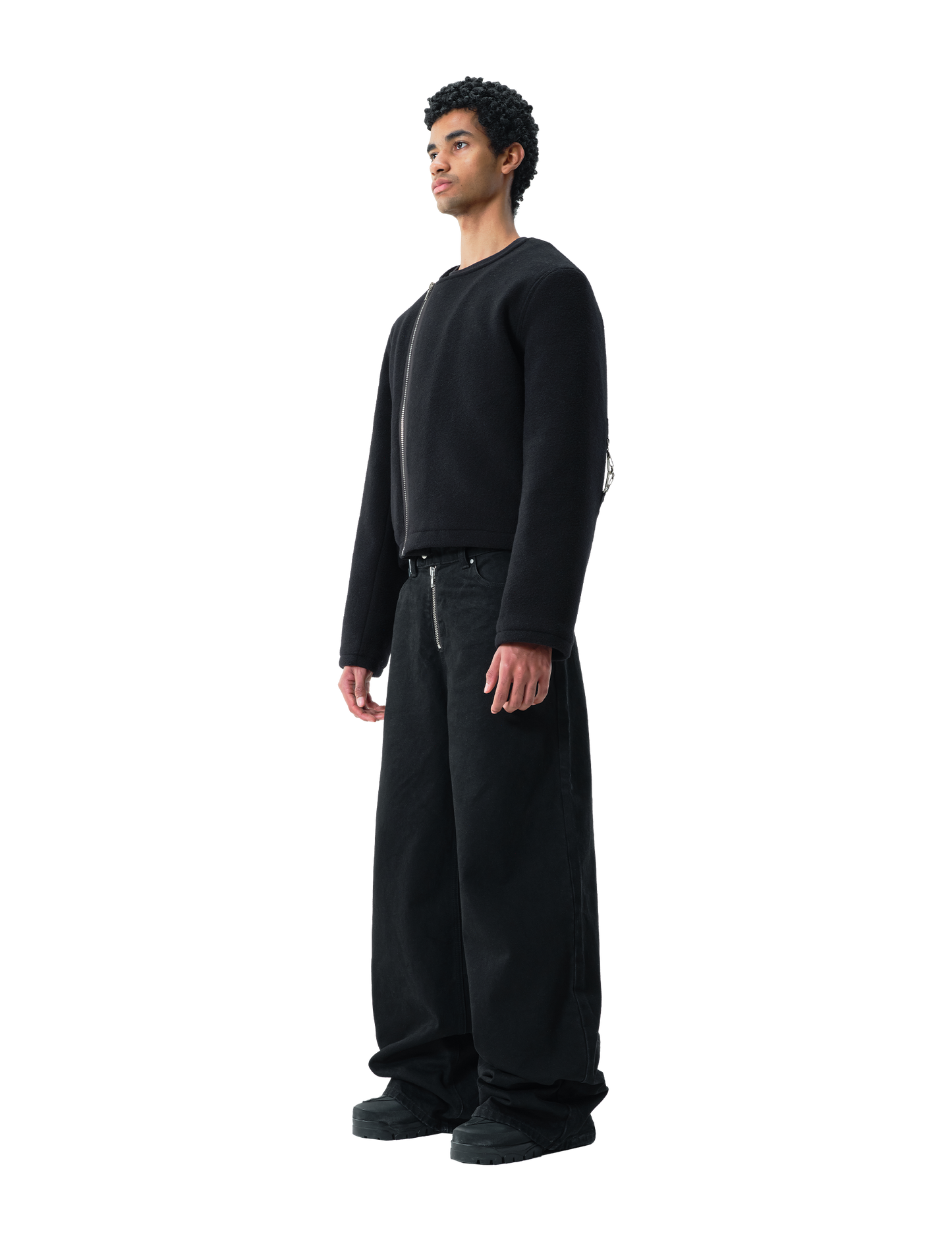 COLLARLESS WOOL JACKET SAMPLE